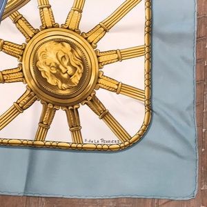 Hermes Scarf by Francoise De La Perriere 90 cm silk